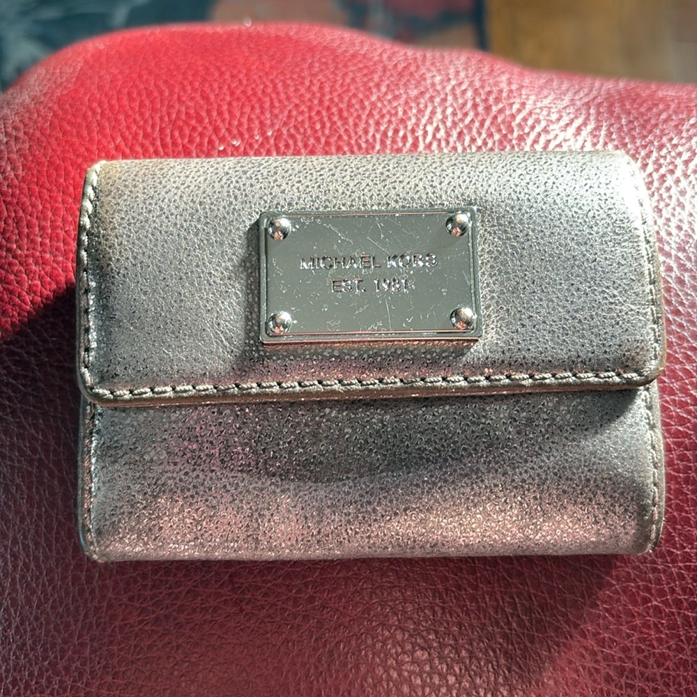 Silver Michael Kors Mini Wallet